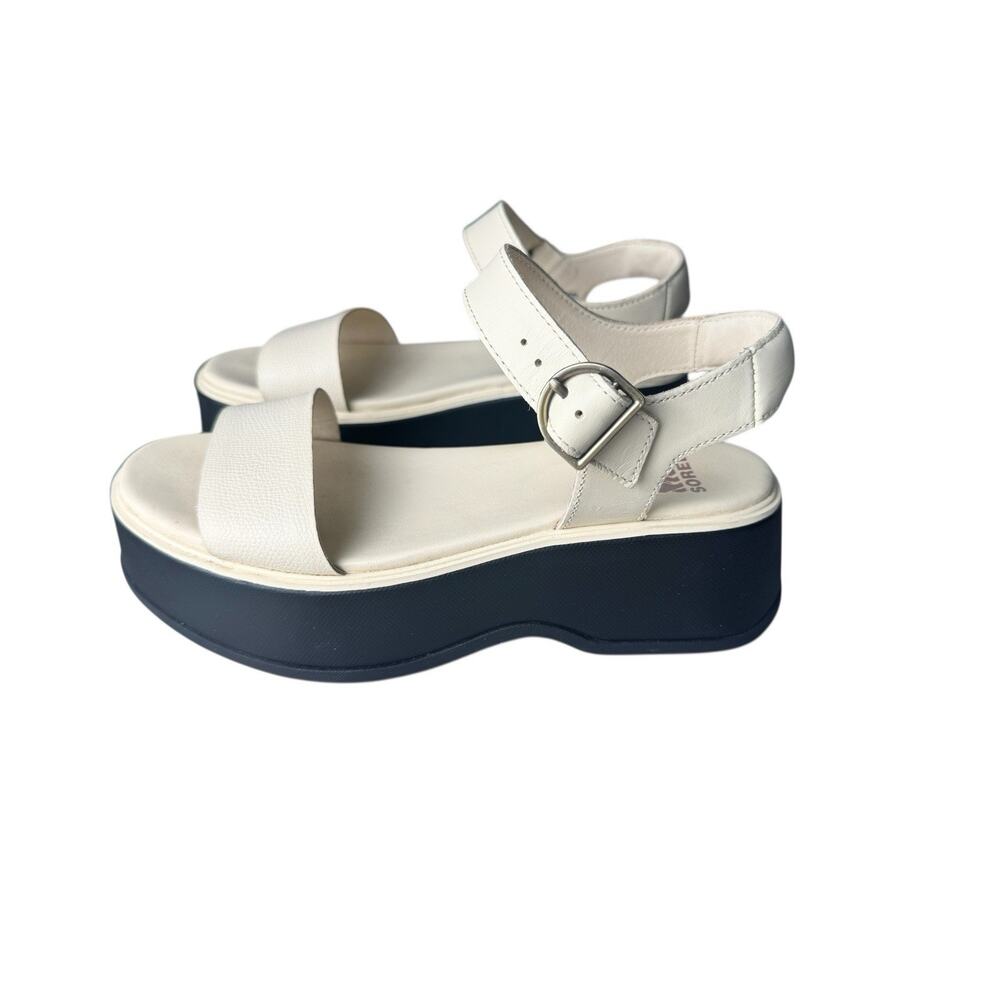 Sorel Womens Dayspring Platform Sandal Honey White Sz 7.5 Coastal Modern Neutral - Picture 2 of 11